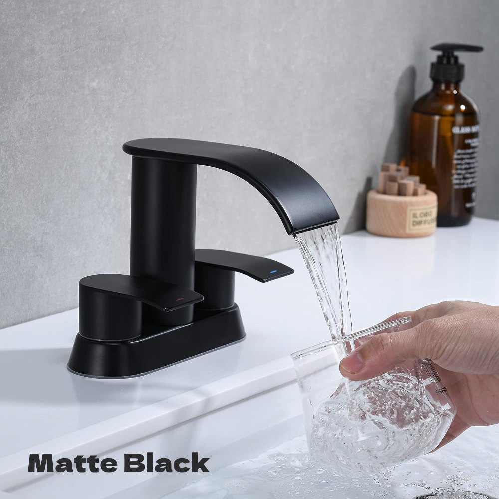 Waterfall Bathroom Faucet (Matte Black)